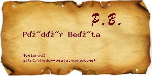 Pödör Beáta névjegykártya